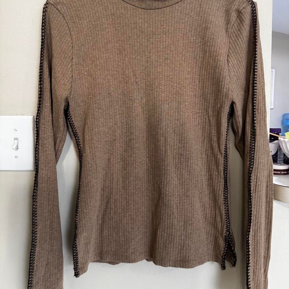 Jcrew Women's Brown and Tan Jumper